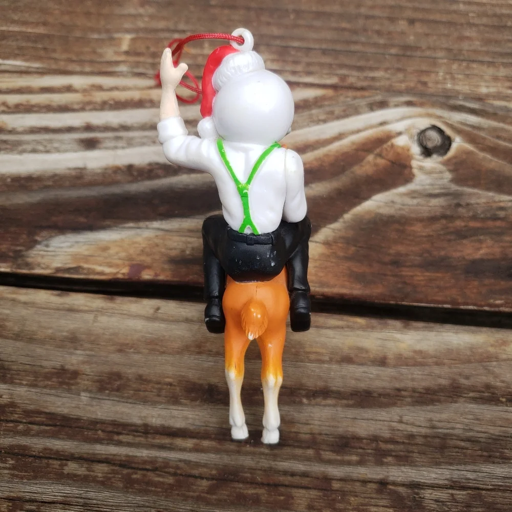 (3) Jack In The Box Ornaments- Jack In The Box Riding A Reindeer